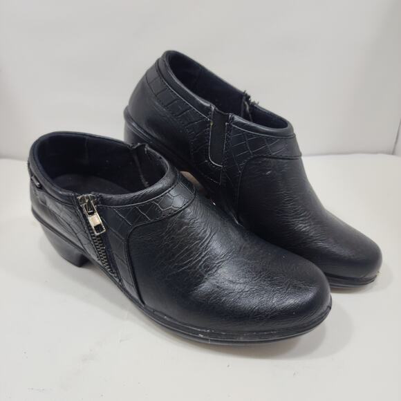 Easy Street Black Ankle Boots Booties Zipper Extra Confort Woman's Size 7.5 M - Picture 1 of 4